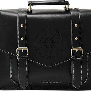 ECOSUSI Messenger Bag for Women Briefcase Messenger Laptop Bag PU Leather Satche